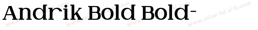 Andrik Bold Bold字体转换